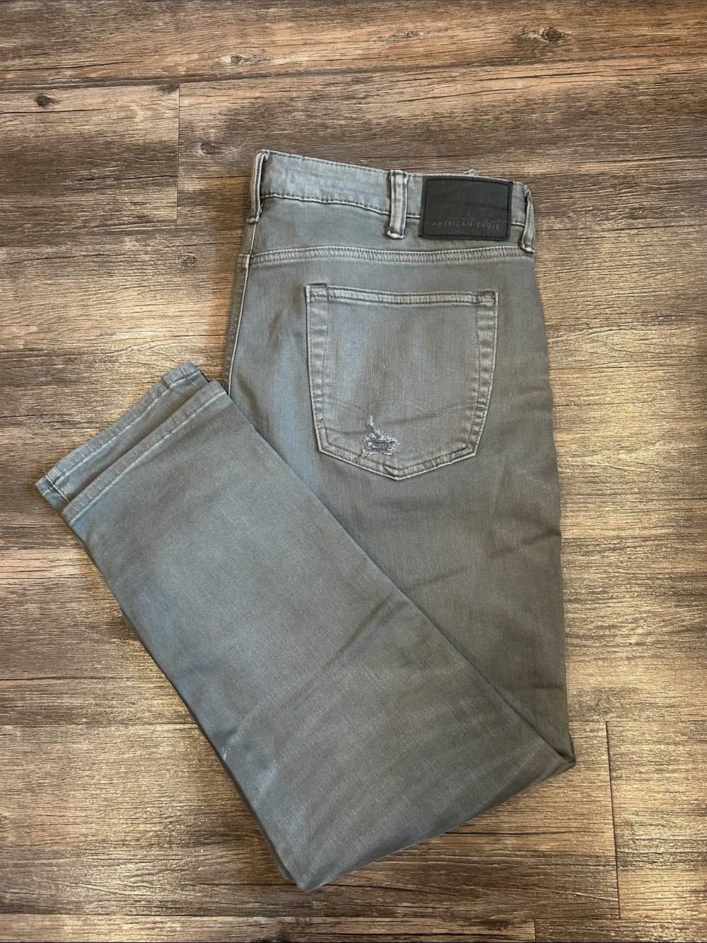 American Eagle Outfitters Men’s Gray Slim Jeans - Washed Gray Finish